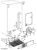 Section Diagram and Parts List for TFG22ZATCWH  General Electric Refrigerator