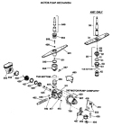 MOTOR - PUMP MECHANISM Diagram and Parts List for GSD400T-61WA  General Electric Dishwasher