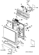 Section Diagram and Parts List for GSD715X-66AA  General Electric Dishwasher