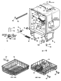 Section Diagram and Parts List for GSD715X-66AA  General Electric Dishwasher