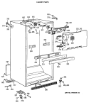 CABINET PARTS Diagram and Parts List for TBE21DASVRWH  General Electric Refrigerator
