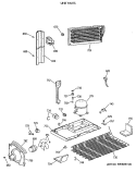 UNIT PARTS Diagram and Parts List for TBE21DASVRWH  General Electric Refrigerator