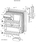 FRESH FOOD DOOR Diagram and Parts List for TBE21JASTRAD  General Electric Refrigerator