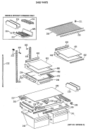 SHELF PARTS Diagram and Parts List for TBE21JASTRAD  General Electric Refrigerator