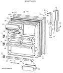 FRESH FOOD DOOR Diagram and Parts List for TBE24JASMRWH  General Electric Refrigerator