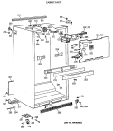CABINET PARTS Diagram and Parts List for TBE18DATMRAD  General Electric Refrigerator