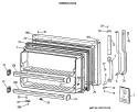 FREEZER DOOR Diagram and Parts List for TBH18DATFRWH  General Electric Refrigerator