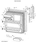 FRESH FOOD DOOR Diagram and Parts List for TBH18DATFRWH  General Electric Refrigerator