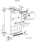 CABINET PARTS Diagram and Parts List for TBH18DATFRWH  General Electric Refrigerator
