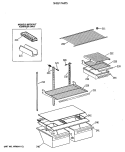 SHELF PARTS Diagram and Parts List for TBH18DATFRWH  General Electric Refrigerator