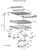 COMPARTMENT SEPARATOR PARTS Diagram and Parts List for TBH18DATFRWH  General Electric Refrigerator