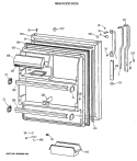 FRESH FOOD DOOR Diagram and Parts List for TBH18JATNRAD  General Electric Refrigerator