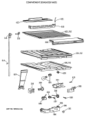 COMPARTMENT SEPARATOR PARTS Diagram and Parts List for TBH21JATFRAD  General Electric Refrigerator