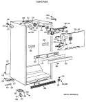 CABINET PARTS Diagram and Parts List for TBH21JATNRAD  General Electric Refrigerator