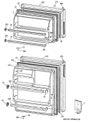 Section Diagram and Parts List for TBX14AYTDRAD  General Electric Refrigerator