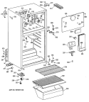 Section Diagram and Parts List for TBX14AYTDRAD  General Electric Refrigerator
