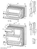 Section Diagram and Parts List for TBX16SITDLAD  General Electric Refrigerator