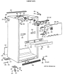 CABINET PARTS Diagram and Parts List for TBE24JATJRWH  General Electric Refrigerator