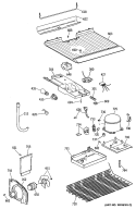 Section Diagram and Parts List for TBX18TATDRAD  General Electric Refrigerator