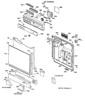 Section Diagram and Parts List for GSD1150T64  General Electric Dishwasher