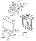 Section Diagram and Parts List for GSD1205T64BA  General Electric Dishwasher