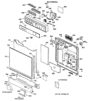 Section Diagram and Parts List for GSD1920T64BB  General Electric Dishwasher