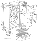Section Diagram and Parts List for TBE16SATDRWH  General Electric Refrigerator