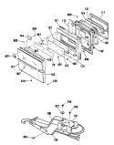 Section Diagram and Parts List for JKP45WV1WW  General Electric Wall Oven