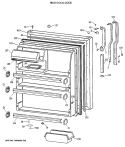 FRESH FOOD DOOR Diagram and Parts List for TBX21DAXBRWW  General Electric Refrigerator