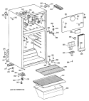 Section Diagram and Parts List for TBX14AYXKRWH  General Electric Refrigerator