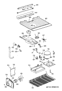 Section Diagram and Parts List for TBX14AYXKRWH  General Electric Refrigerator