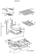 SHELF PARTS Diagram and Parts List for TBX19DAXCRWW  General Electric Refrigerator