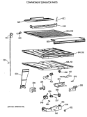 COMPARTMENT SEPARATOR PARTS Diagram and Parts List for TBX19DAXCRWW  General Electric Refrigerator