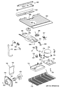 Section Diagram and Parts List for TBX16SAYBRWH  General Electric Refrigerator