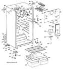 Section Diagram and Parts List for TBX16SYYBRWH  General Electric Refrigerator