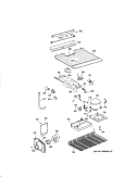 Section Diagram and Parts List for TBX18NITGRAD  General Electric Refrigerator