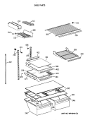 SHELF PARTS Diagram and Parts List for TBH18DAXBRWW  General Electric Refrigerator