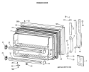 FREEZER DOOR Diagram and Parts List for TBH18JAXBRWW  General Electric Refrigerator