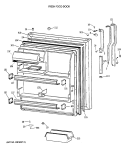 FRESH FOOD DOOR Diagram and Parts List for TBH18JAXBRWW  General Electric Refrigerator