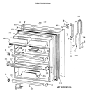 FRESH FOOD DOOR Diagram and Parts List for TBX19DAXERAA  General Electric Refrigerator