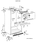 CABINET PARTS Diagram and Parts List for TBX19DAXERAA  General Electric Refrigerator