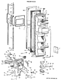 FREEZER DOOR Diagram and Parts List for TFA24RMA  General Electric Refrigerator
