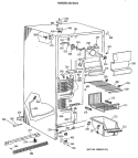 FREEZER SECTION Diagram and Parts List for TFZ24PAXAWW  General Electric Refrigerator