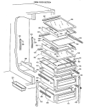 FRESH FOOD SECTION Diagram and Parts List for TFZ24PAXAWW  General Electric Refrigerator