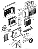 Section Diagram and Parts List for HPP05LAB1  Hotpoint Air Conditioner
