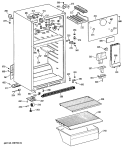 Section Diagram and Parts List for CTX14CYSJRAD  Hotpoint Refrigerator