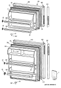 Section Diagram and Parts List for CTX14LYSJRWH  Hotpoint Refrigerator