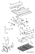 Section Diagram and Parts List for CTX14LYSJRWH  Hotpoint Refrigerator