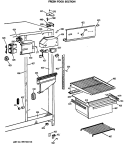 FRESH FOOD SECTION Diagram and Parts List for CSX19LASBWH  Hotpoint Refrigerator