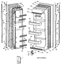 Section Diagram and Parts List for CSX20EASBWH  Hotpoint Refrigerator